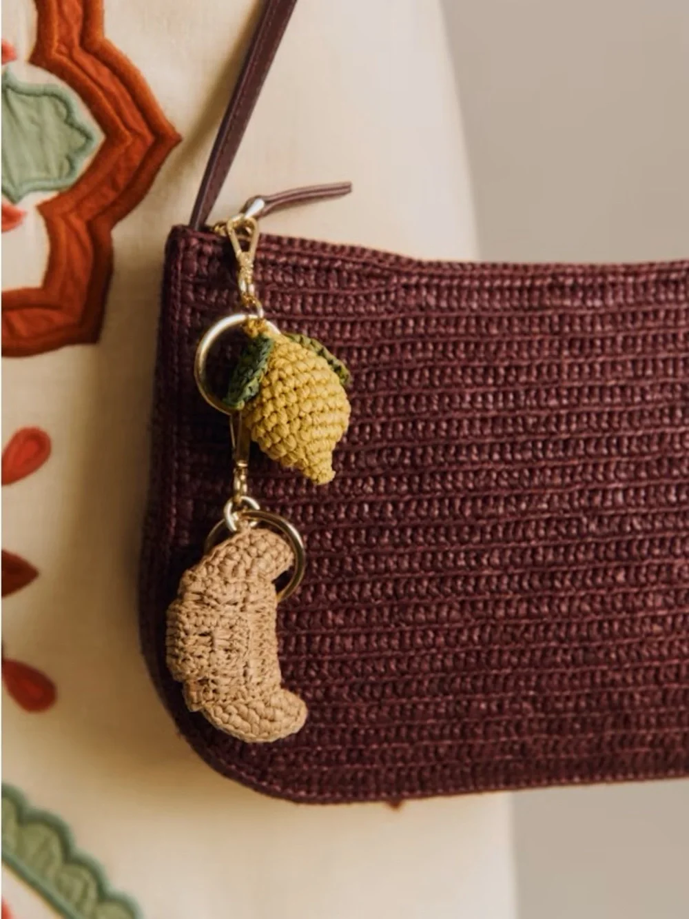 SÉZANE Lemon Bag Charm Accessory.